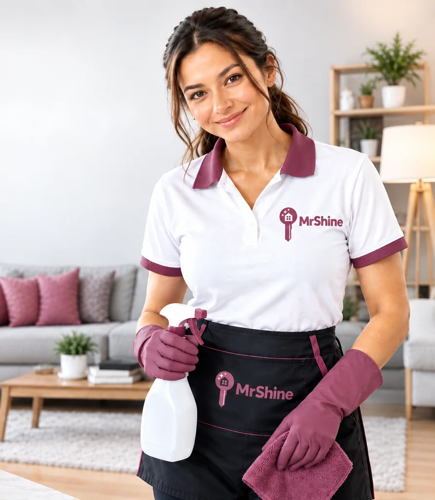 Mr Shine professional cleaner ready to deep clean a home
